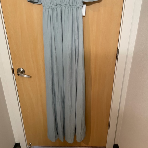 Show me your Mumu Emily Empire Maxi Dress XXS sage - Picture 7 of 15